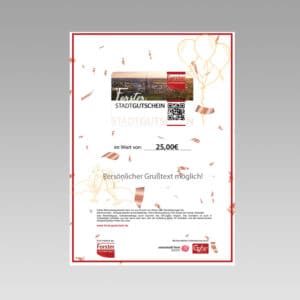 Forster Stadtgutschein Download - Glückwunsch